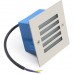 Φωτιστικό Χωνευτό Τετράγωνο LED 1W 230V 3000K Θερμό Φως Αλουμινίου Inox IP65